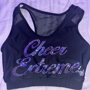 Cheer extreme sports bra